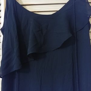 Xhilaration Black Asymmetrical maxi dress